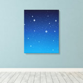 Diepblauwe sterrenhemel canvas afdruk (Insitu (Houten vloer))