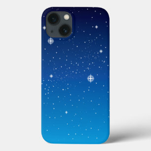 Diepblauwe sterrenhemel iPhone 13 hoesje