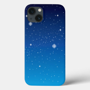 Diepblauwe sterrenhemel iPhone 13 hoesje