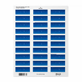 Diepblauwe sterrenhemel etiket (Full Sheet)