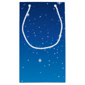Diepblauwe sterrenhemel klein cadeauzakje (Achterkant)