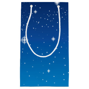 Diepblauwe sterrenhemel klein cadeauzakje