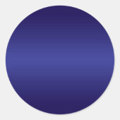 Diepblauwe Verlopende Achtergrond Ronde Sticker (Voorkant)