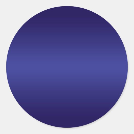 Diepblauwe Verlopende Achtergrond Ronde Sticker (Voorkant)