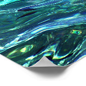 Diepblauwe wateren poster (Hoek)