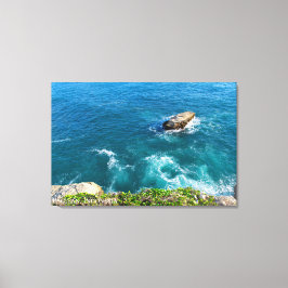 Diepblauwe zee oceaan landschap foto Indonesië Canvas Afdruk