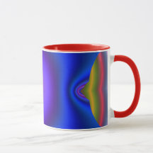 Diepblauwige Fractal met Stroming