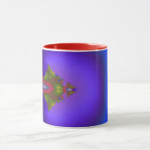Diepblauwige Fractal met Stroming Mok (Midden)