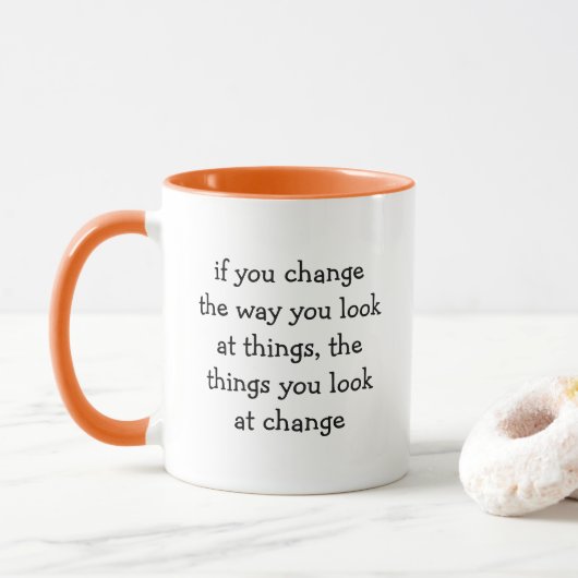 Diepdenkende Quote Koffie Mok (Met donut)