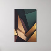 Diepe Abstracte Geometrie Canvas Afdruk (Voorkant)