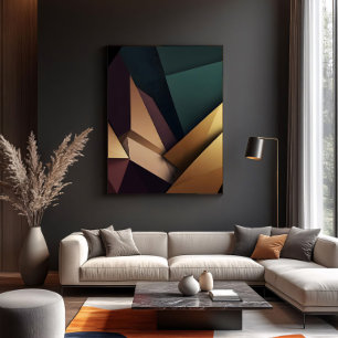 Diepe Abstracte Geometrie Canvas Afdruk