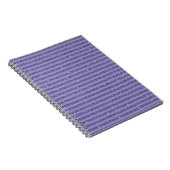 Diepe Amethist Glitter Horizontale Strepen Stijl Notitieboek (Rechterzijde)