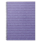 Diepe Amethist Glitter Horizontale Strepen Stijl Notitieboek (Voorkant)