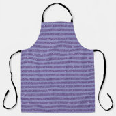 Diepe Amethist Glitter Horizontale Strepen Stijl Schort (Voorkant)