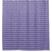 Diepe Amethist Glitter Stijl Horizontale Strepen Douchegordijn (Voorkant)