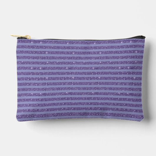 Diepe Amethist Glitter Stijl Horizontale Strepen Etui (Voorkant)