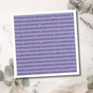 Diepe Amethist Glitter Stijl Horizontale Strepen Servet