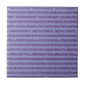 Diepe Amethist Glitter Stijl Horizontale Strepen Tegeltje (Voorkant)
