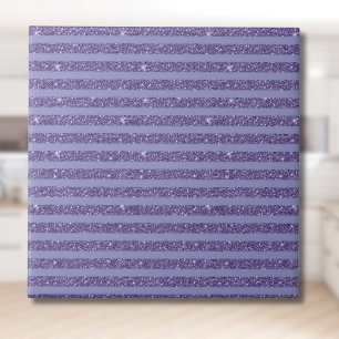 Diepe Amethist Glitter Stijl Horizontale Strepen Tegeltje