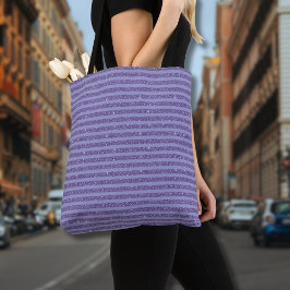 Diepe Amethist Glitter Stijl Horizontale Strepen Tote Bag