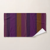Diepe Aubergine & Mosterd Horizontale Strepen Bad Handdoek (Handdoek)