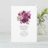 Diepe Bes Florale Trouwdag Kaart (Staand voorkant)