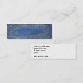 Diepe blauwe Bark textuur Mini Visitekaartje (Voorkant / Achterkant)