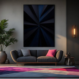 Diepe Blauwe Draaikolk Canvas Afdruk