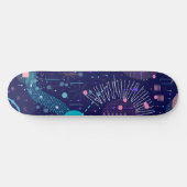 Diepe Blauwe Dromen Abstracte Kunst Persoonlijk Skateboard (Horizontaal)