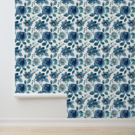Diepe Blauwe Elegantie Behang
