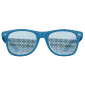 Diepe Blauwe Golven En Open Water Uitzicht Retro Zonnebril (Voorkant)