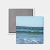 Diepe Blauwe Golven Met Verre Zeilboot Magneet (Voorkant / Achterkant)