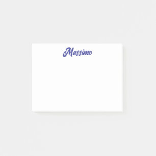 Diepe Blauwe Kleur Eenvoudige Moderne Eigen Naam C Post-it® Notes