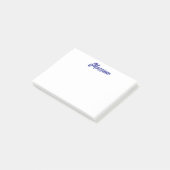 Diepe Blauwe Kleur Eenvoudige Moderne Eigen Naam C Post-it® Notes (Schuin)