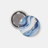 Diepe Blauwe Marmer Magneet (Voorkant / Achterkant)