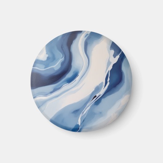 Diepe Blauwe Marmer Magneet (Voorkant)