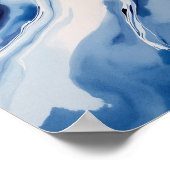 Diepe Blauwe Marmer Poster (Hoek)