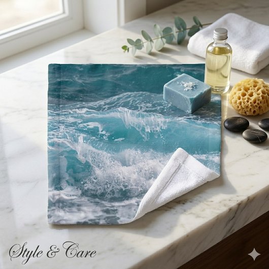 Diepe Blauwe Oceaangolf Comfort Washandje