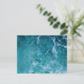 Diepe Blauwe Oceaangolven Briefkaart (Staand voorkant)
