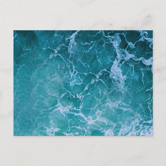 Diepe Blauwe Oceaangolven Briefkaart (Voorkant)