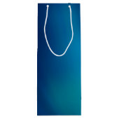 Diepe Blauwe Onderwater Gloed Wijn Cadeautas (Achterkant)