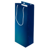 Diepe Blauwe Onderwater Gloed Wijn Cadeautas (Voorkant Gekanteld)