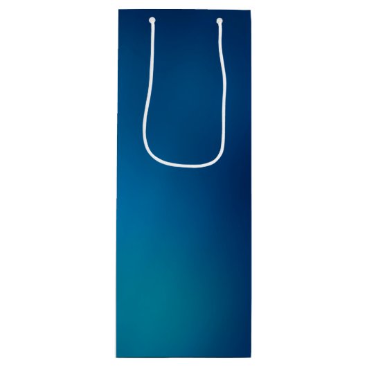 Diepe Blauwe Onderwater Gloed Wijn Cadeautas (Voorkant)