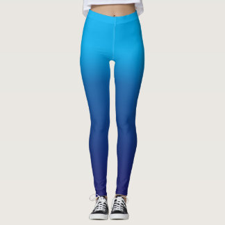 Diepe blauwe textuur leggings