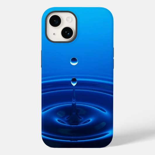 Diepe Blauwe Water Rimpel Druppel Esthetiek Case-Mate iPhone Case (Achterkant)