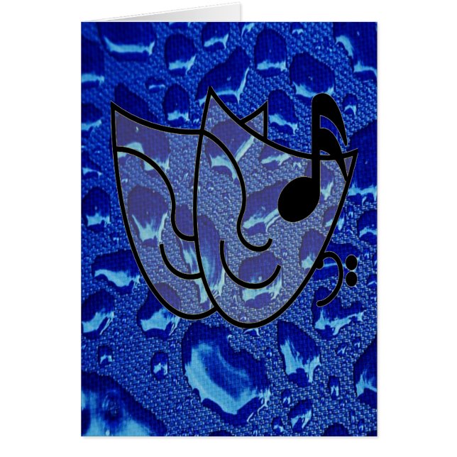 Diepe blauwe waterdruppels (Voorkant)