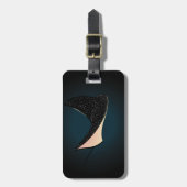 Diepe blauwe Zee met onderwater Ray Vis Bagagelabel (Voorkant verticaal)