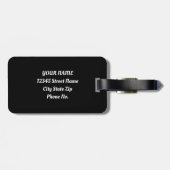 Diepe blauwe Zee met onderwater Ray Vis Bagagelabel (Achterkant horizontaal)