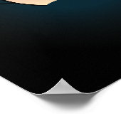 Diepe blauwe Zee met onderwater Ray Vis Poster (Hoek)