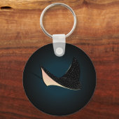 Diepe blauwe Zee met onderwater Ray Vis Sleutelhanger (Voorkant)